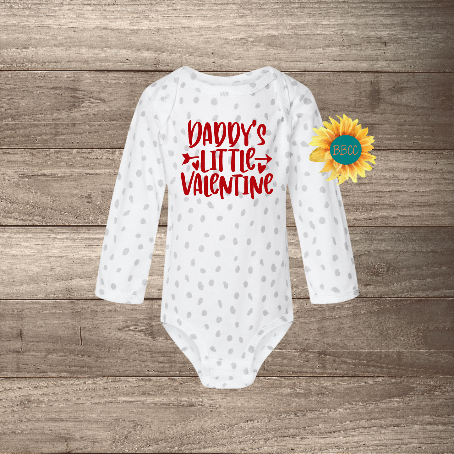 Daddy's Little Valentine Long Sleeve Jumpsuit