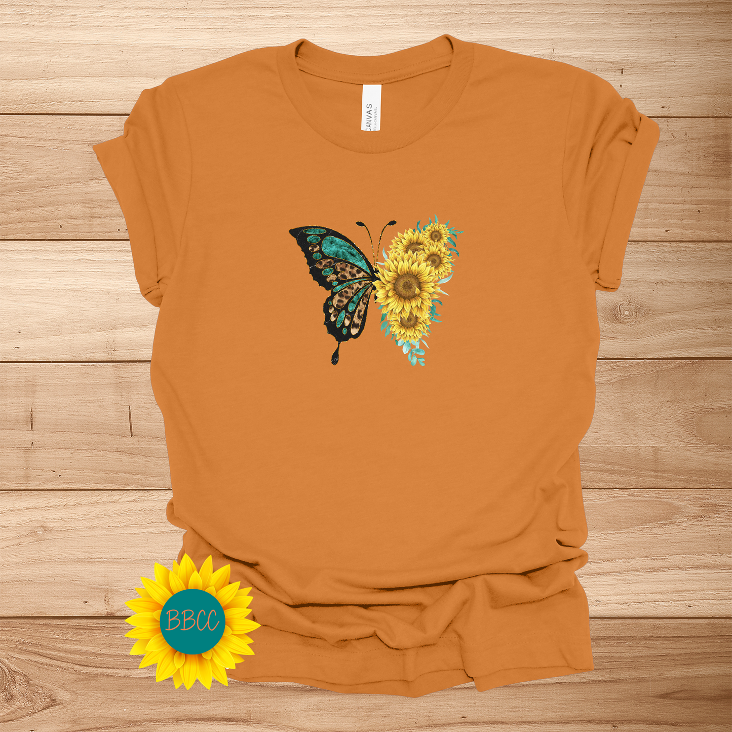 Sunflowers Butterfly T-Shirt