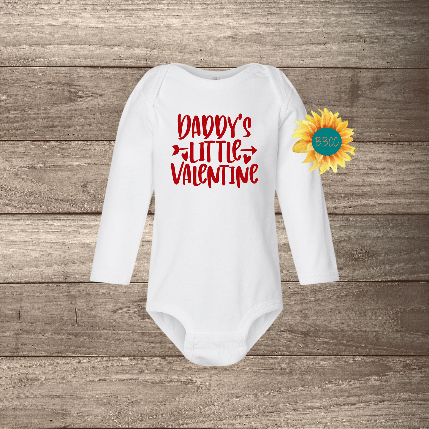 Daddy's Little Valentine Long Sleeve Jumpsuit