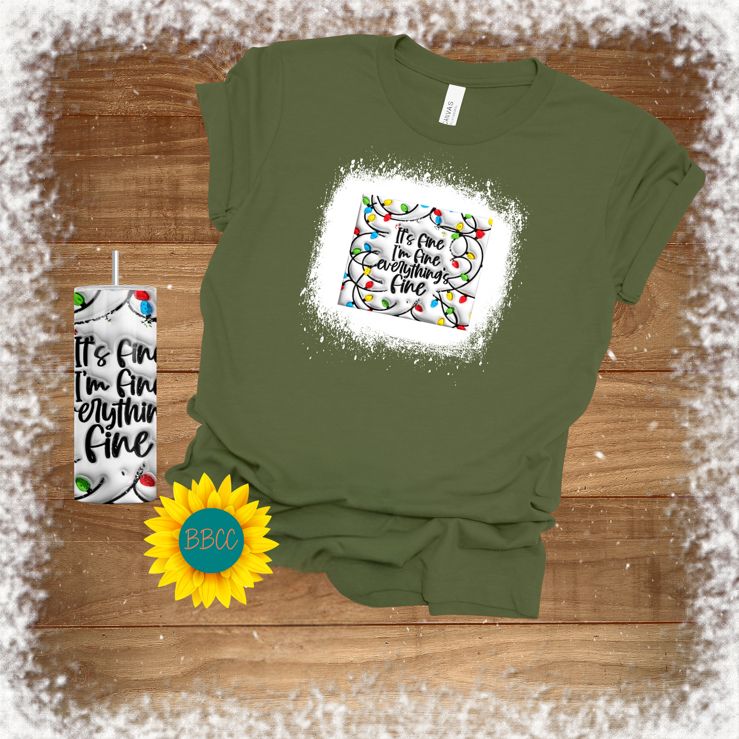 Everything's Fine Tumbler & T - Shirt Bundle