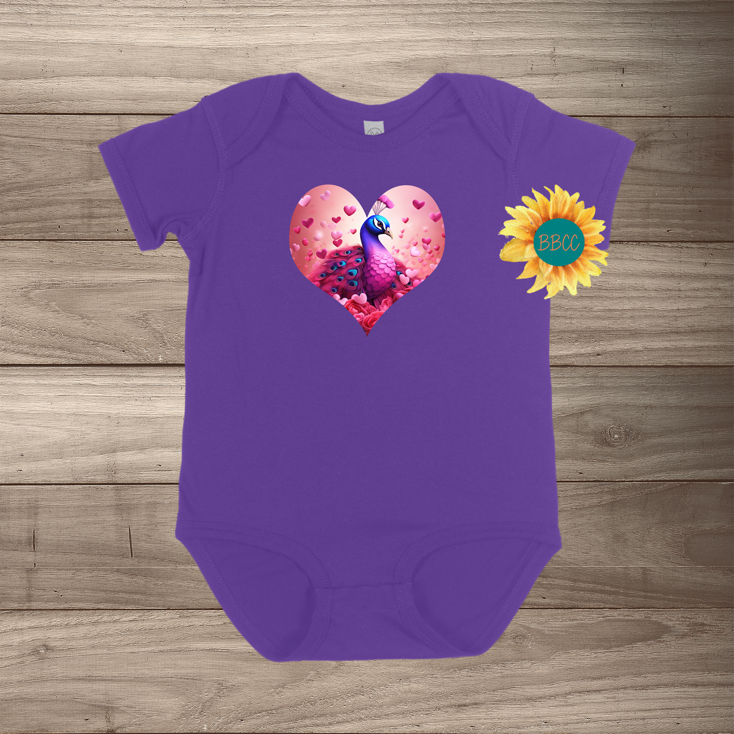 Peacock Short Sleeve Romper