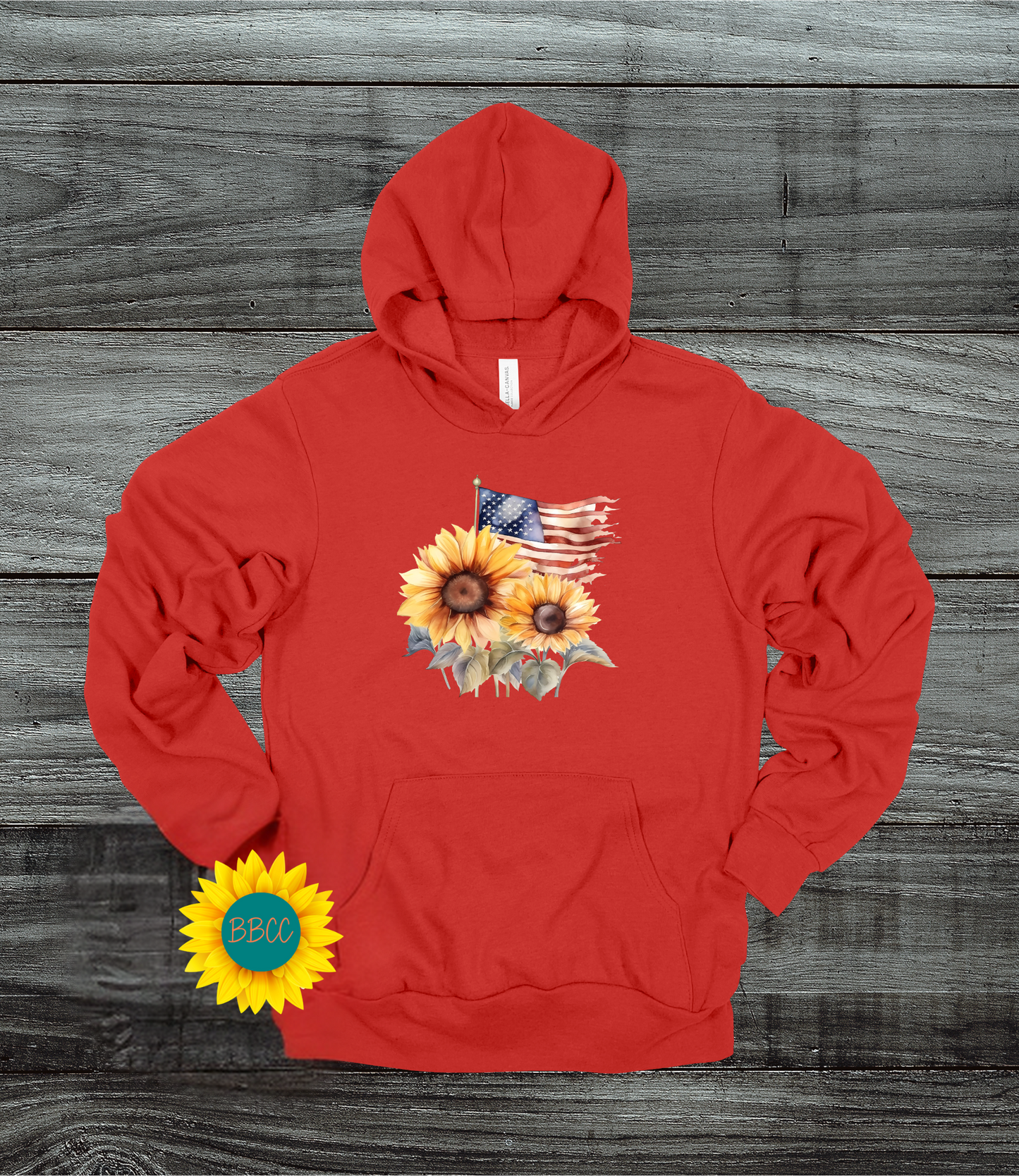 Flag and Sunflower Hoodie