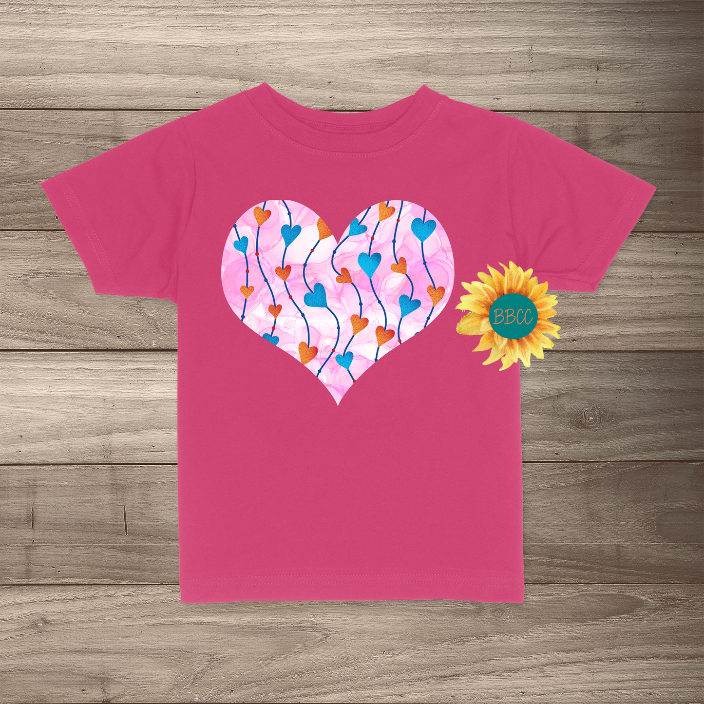 Red & Blue Hearts T-Shirt
