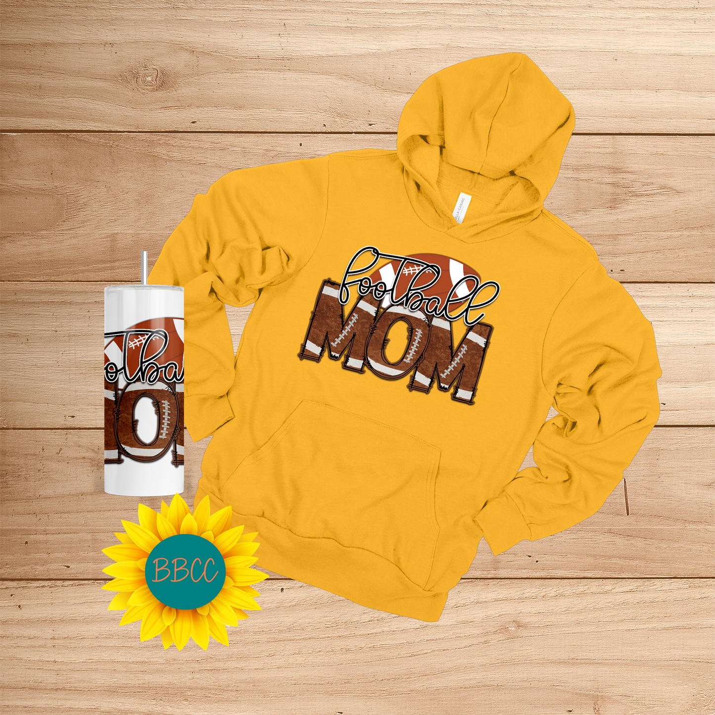 Football Mom Hoodie & Tumbler Bundle