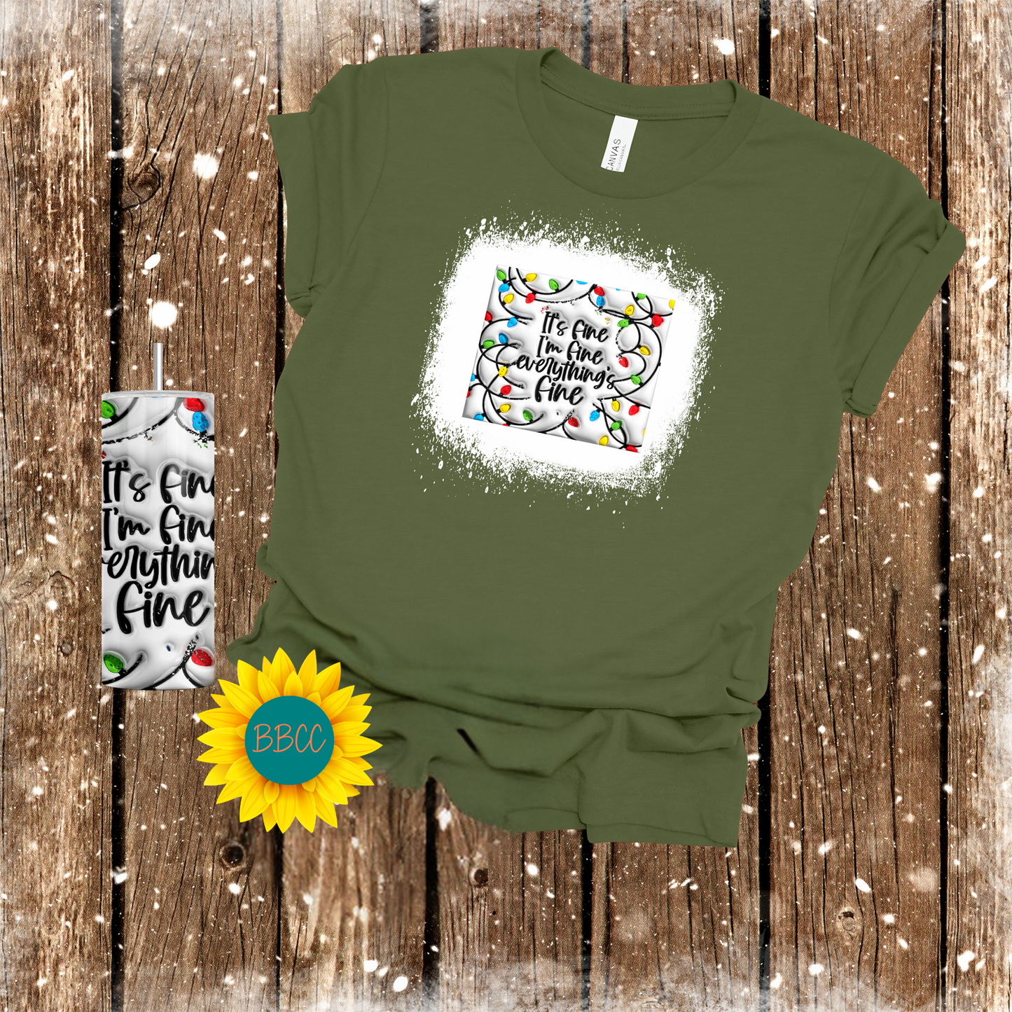 Everything's Fine Tumbler & T - Shirt Bundle