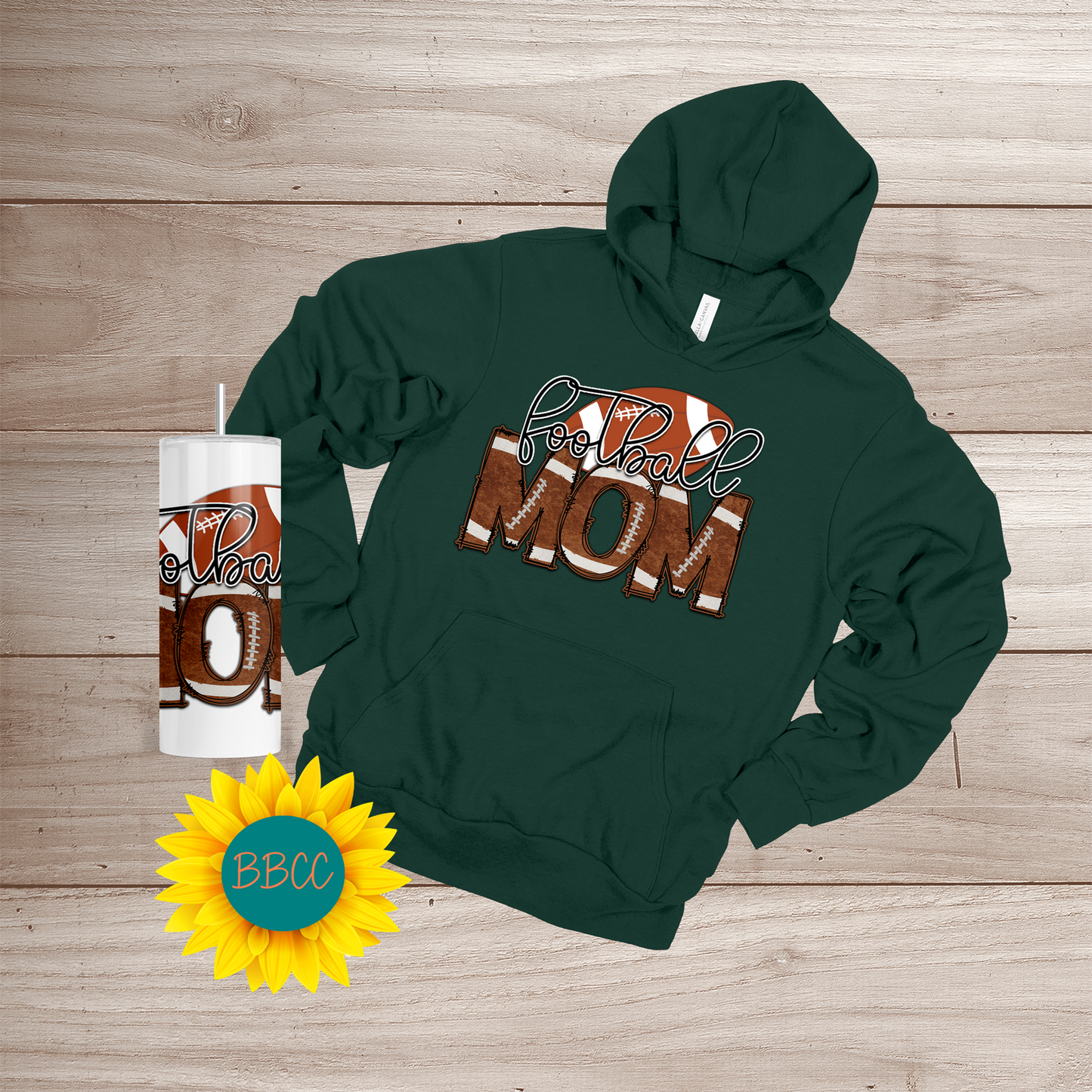 Football Mom Hoodie & Tumbler Bundle