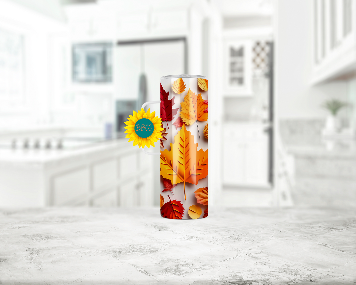 3D Leaves Tumbler