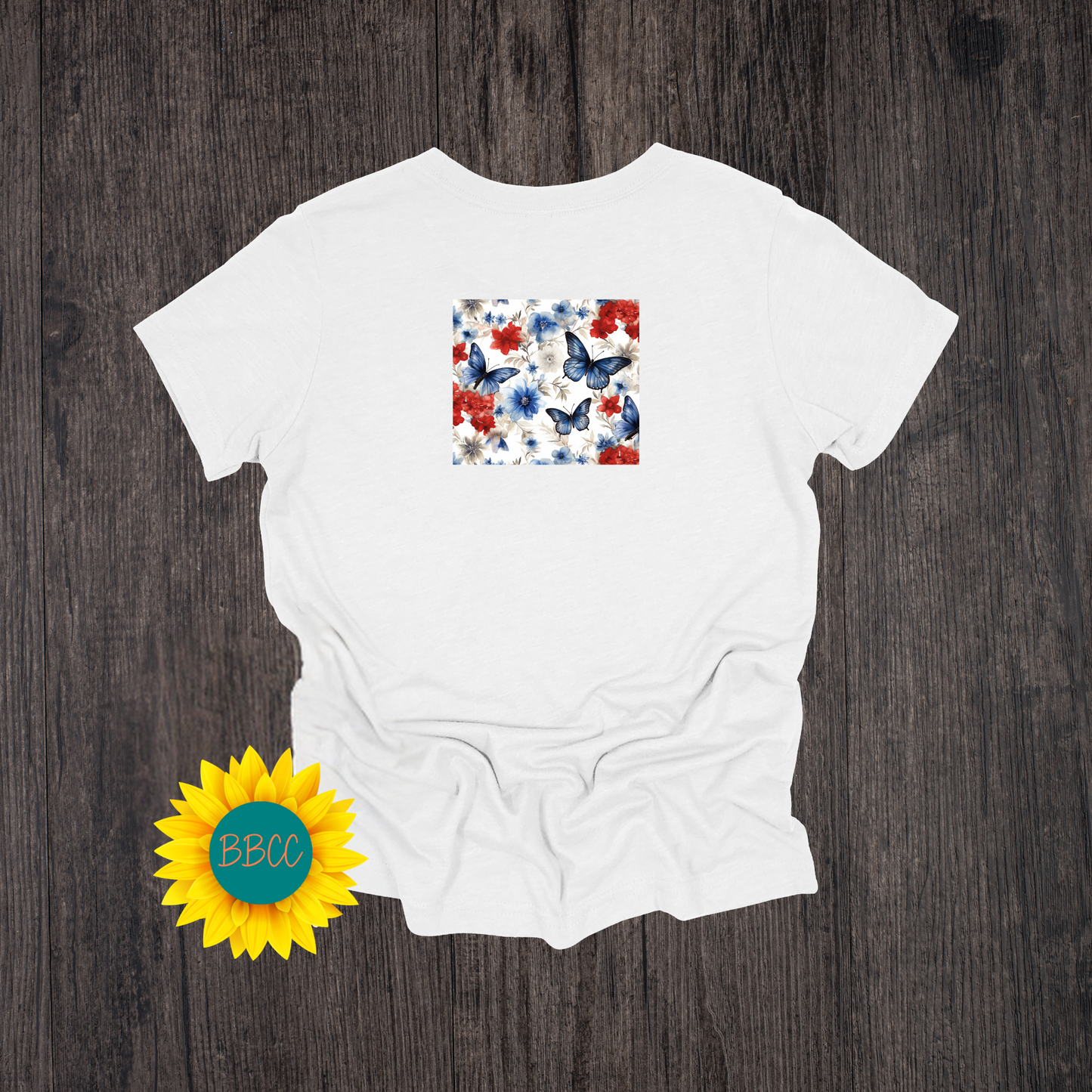 Butterfly with Flowers T-Shirt