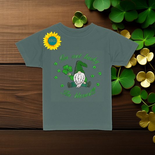 Toddler I’m Not Lucky I’m Blessed Toddler St. Patrick’s Day T-Shirt