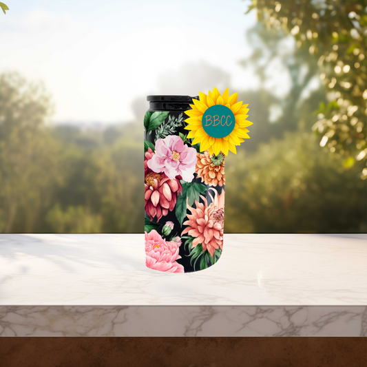 Watercolor Florals 16oz Stainless Steel or Plastic Tumbler
