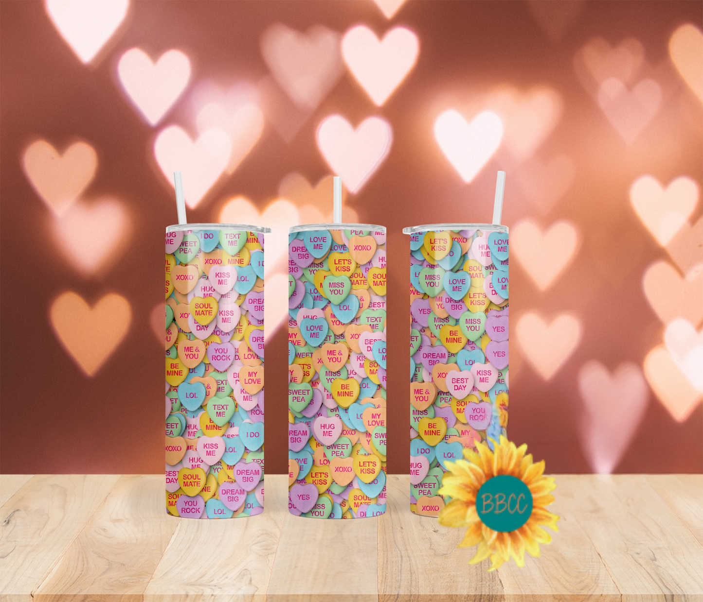 Candy Hearts Tumbler
