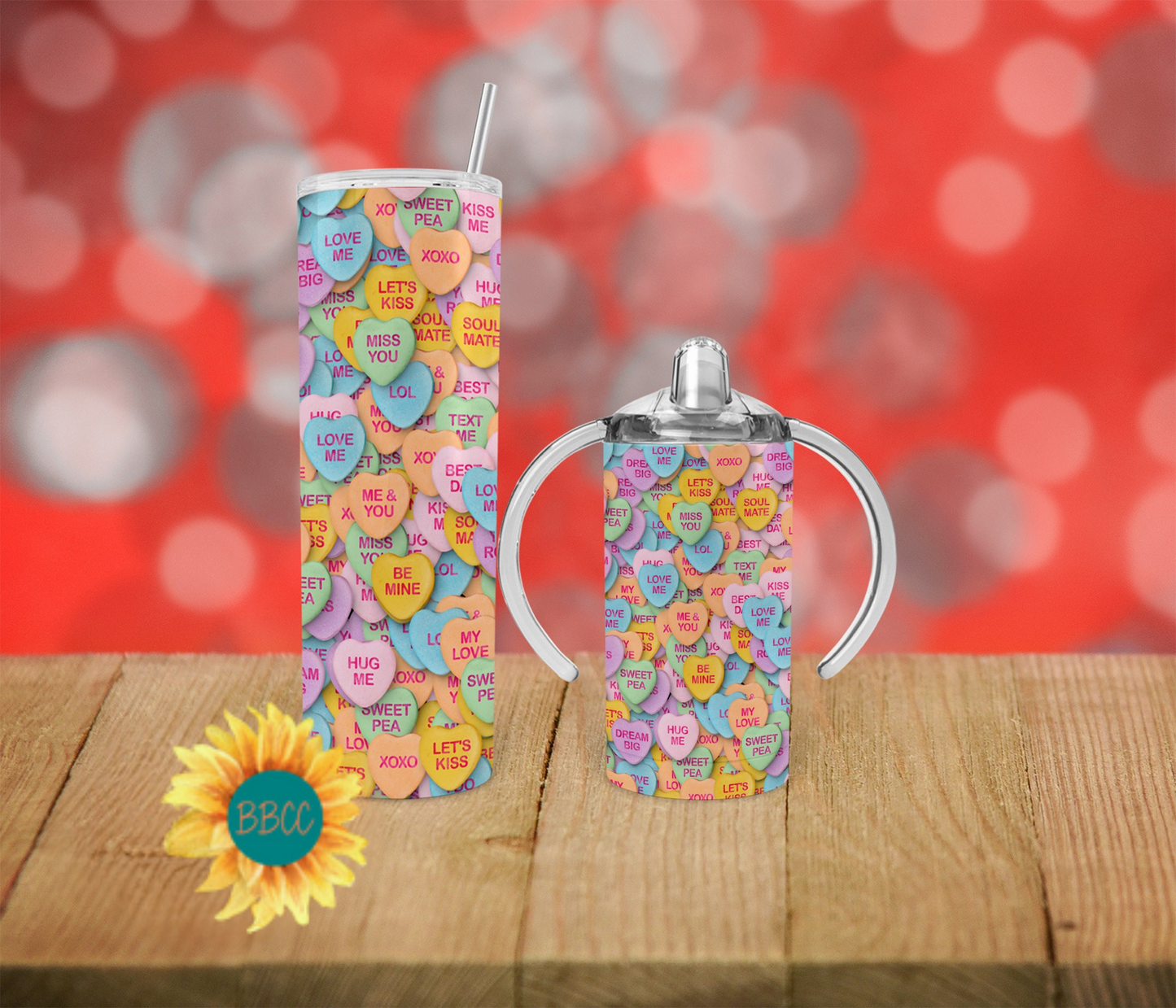 Candy Hearts Tumbler