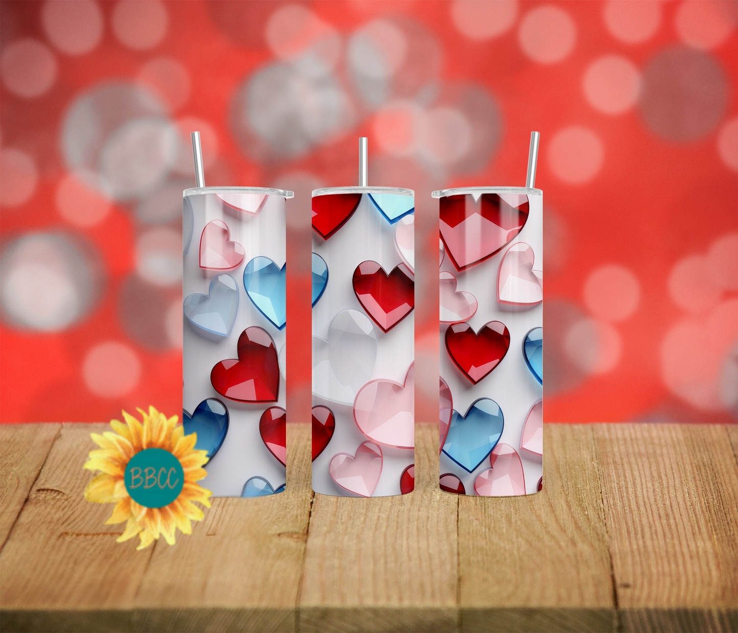 Glass Hearts Tumbler