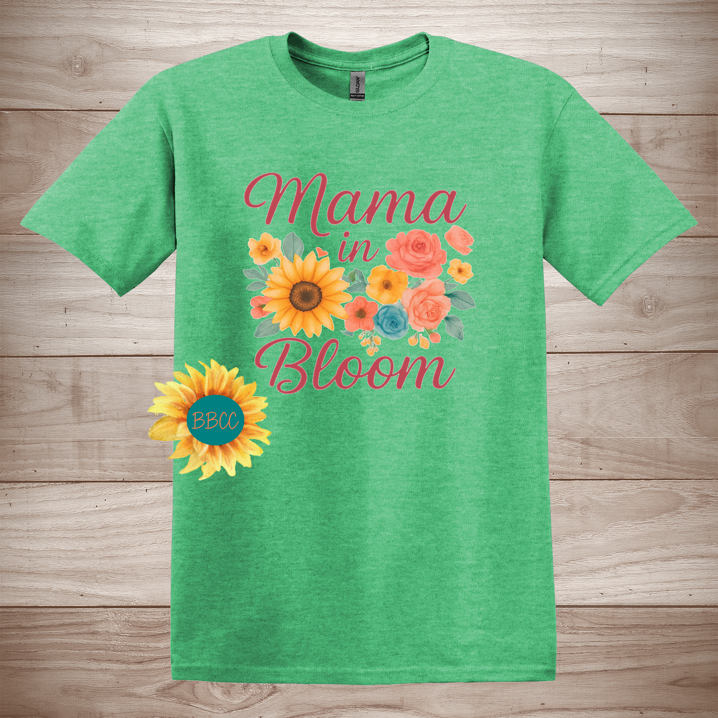 Mama in Bloom - Floral Sunflower T-Shirt