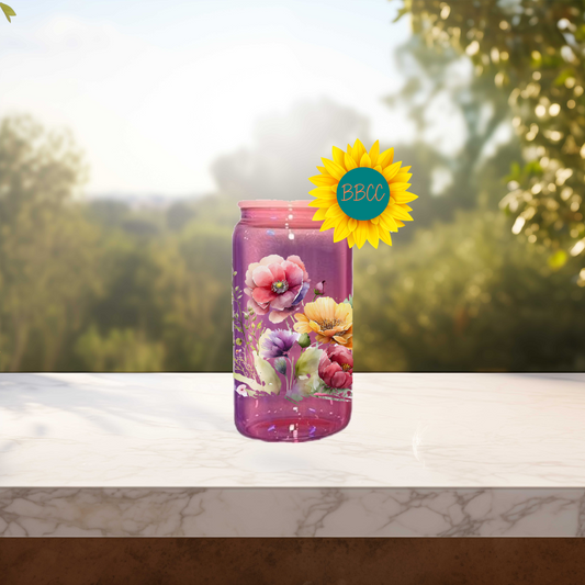 Floral Bouquet 16oz Stainless Steel or Plastic Tumbler
