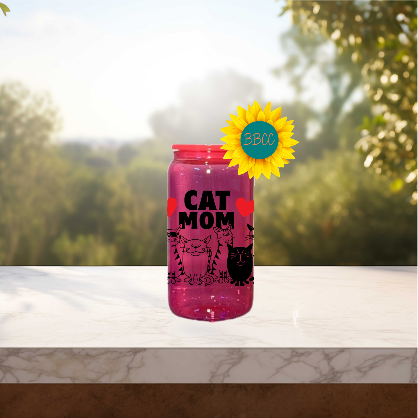 Pet Mom 16oz Stainless Steel or Plastic Tumbler