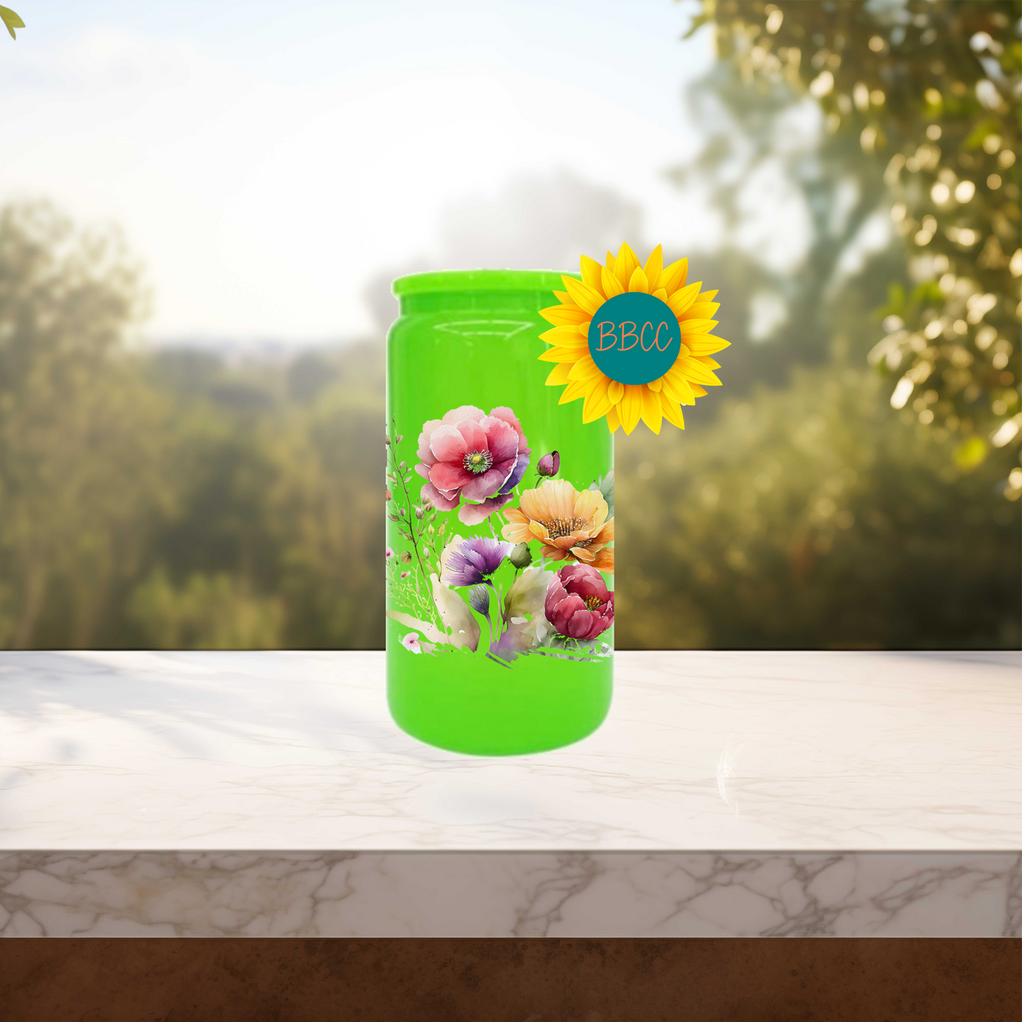 Floral Bouquet 16oz Stainless Steel or Plastic Tumbler