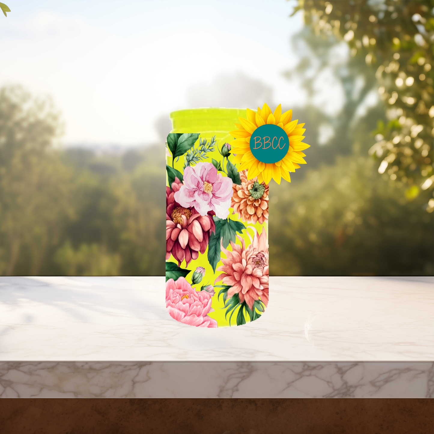 Watercolor Florals 16oz Stainless Steel or Plastic Tumbler