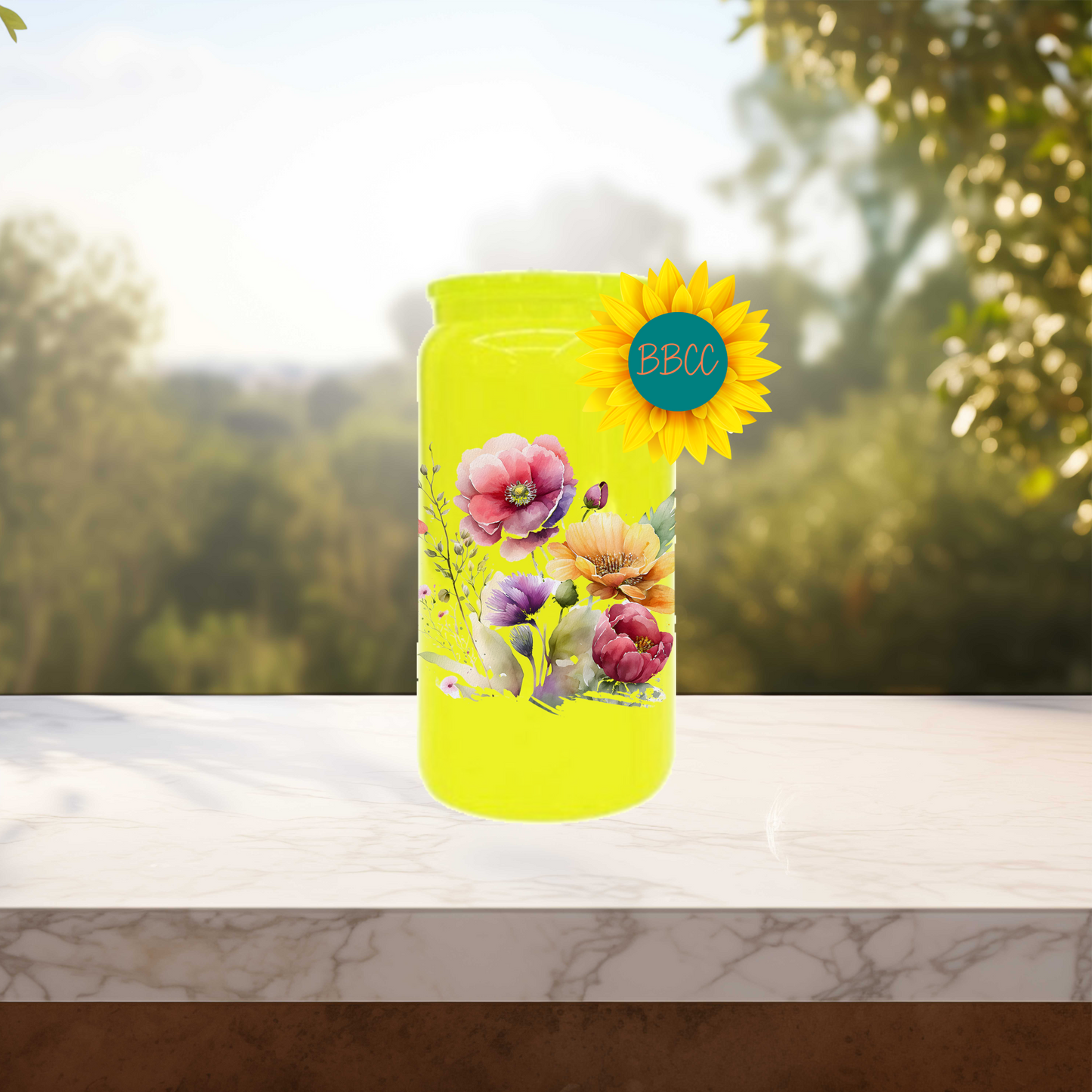 Floral Bouquet 16oz Stainless Steel or Plastic Tumbler