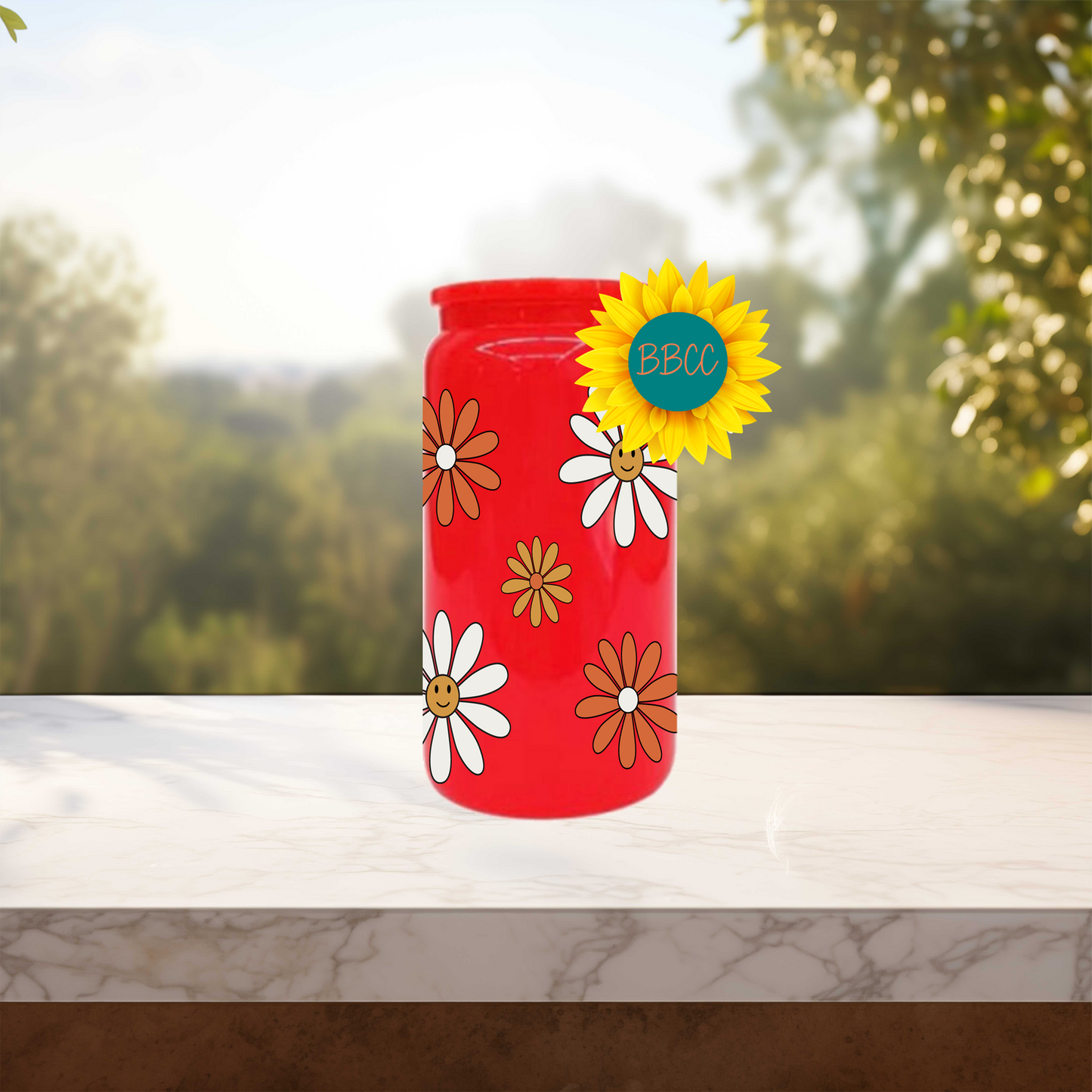 Daisies 16oz Stainless Steel or Plastic Tumbler