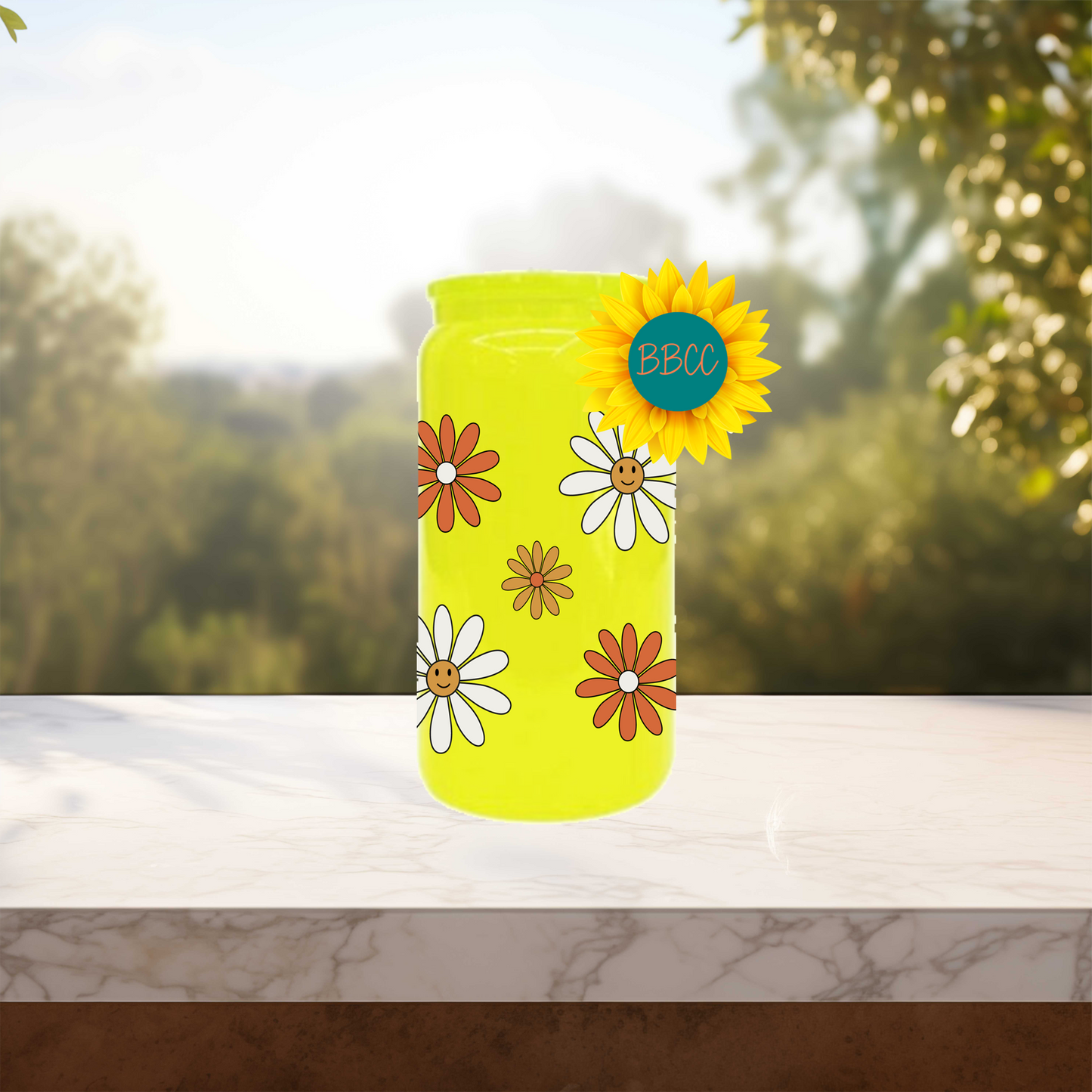 Daisies 16oz Stainless Steel or Plastic Tumbler