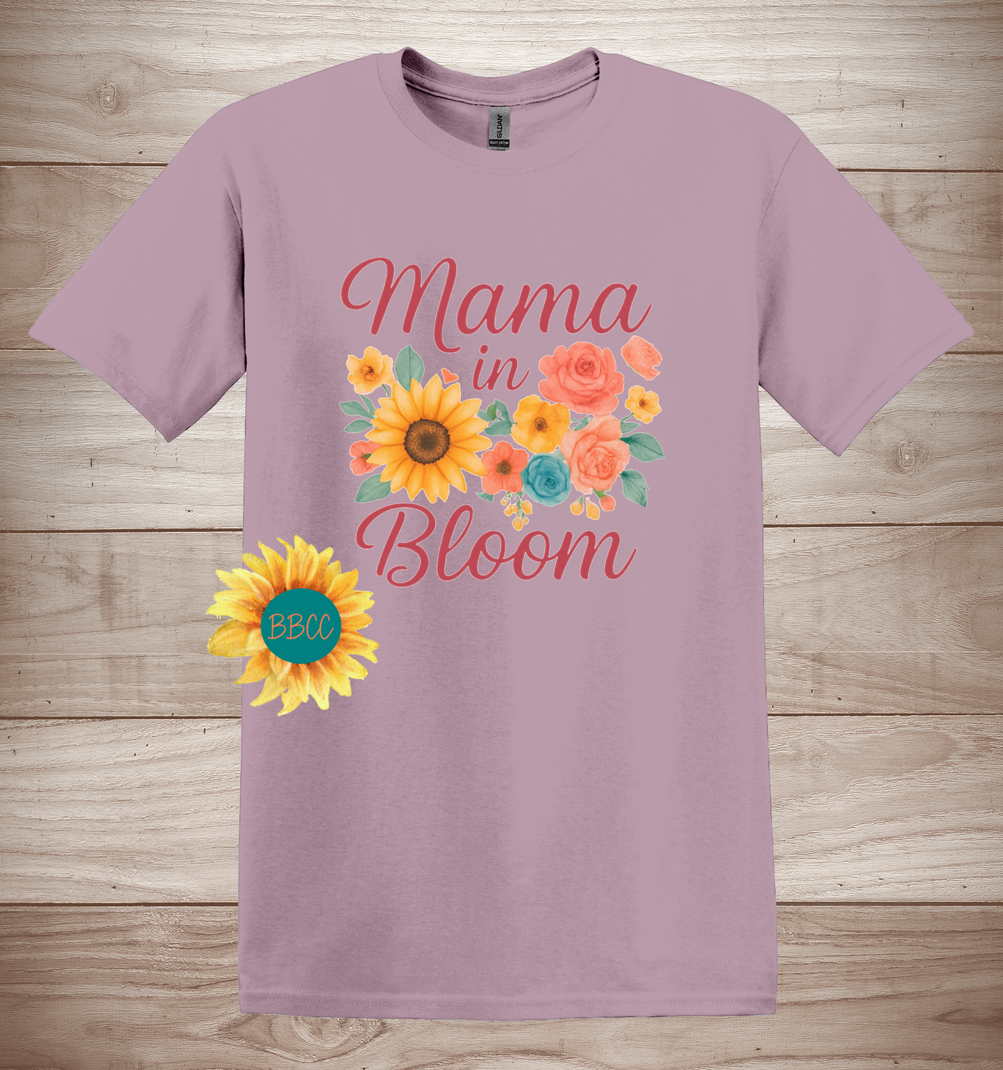Mama in Bloom - Floral Sunflower T-Shirt