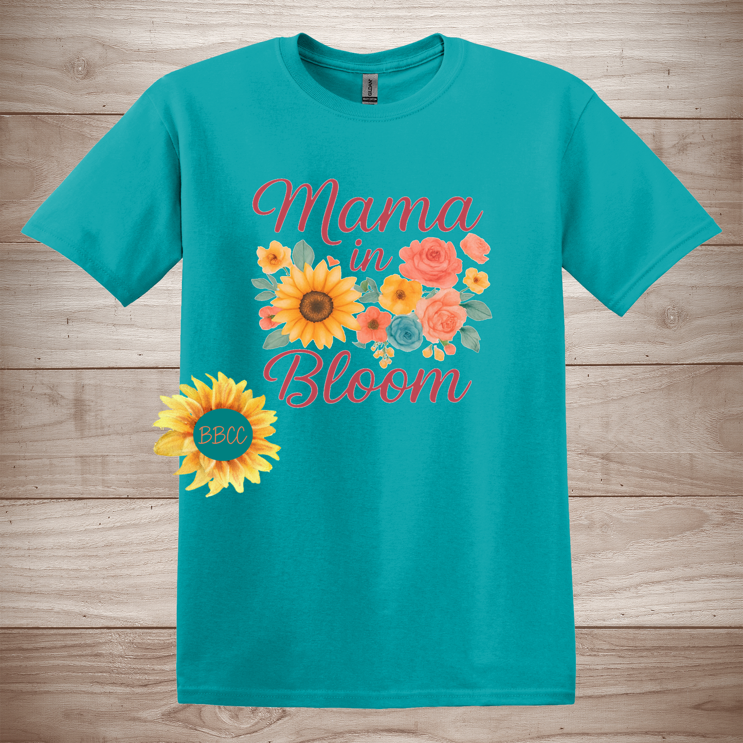 Mama in Bloom - Floral Sunflower T-Shirt