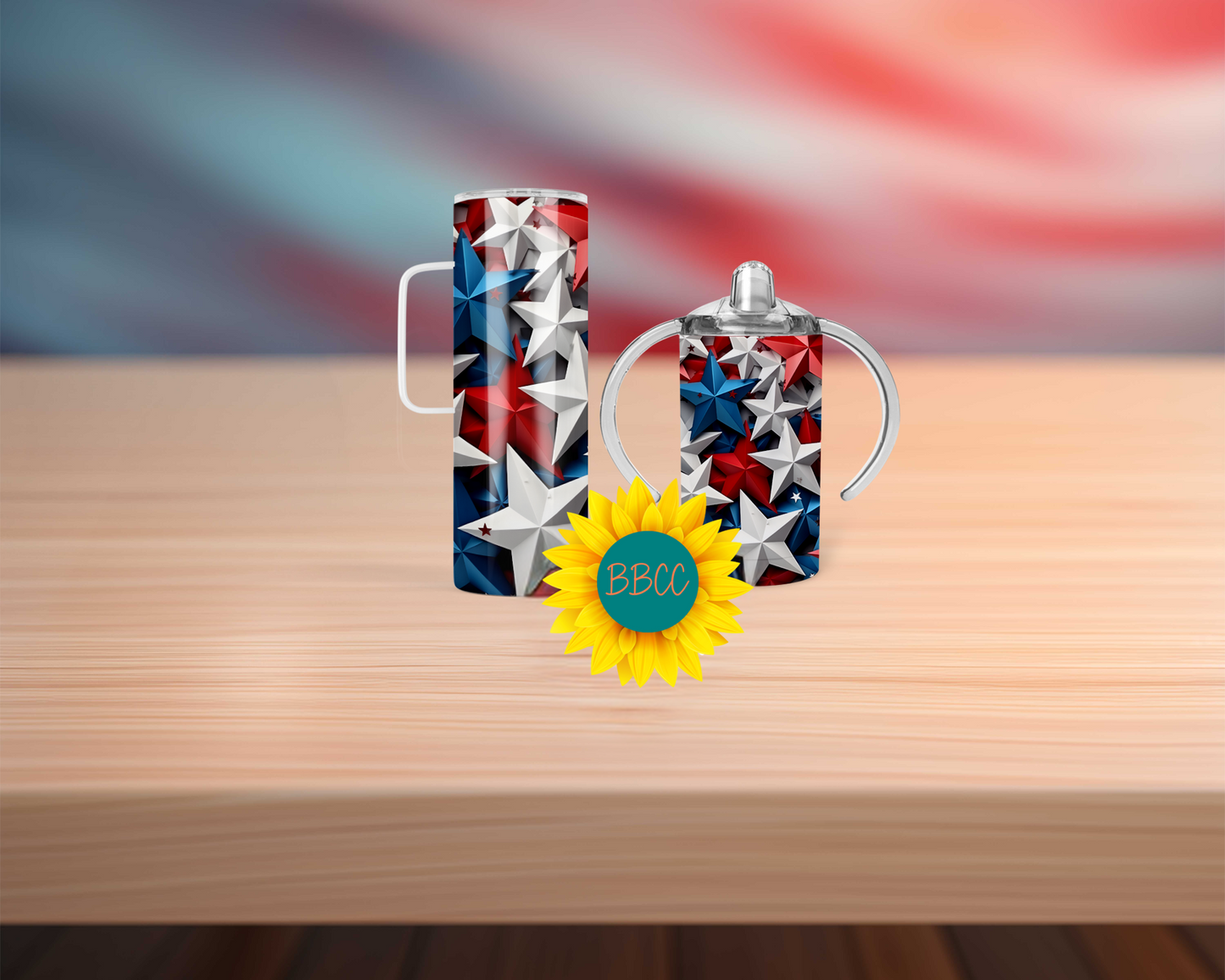 3D Stars Tumbler