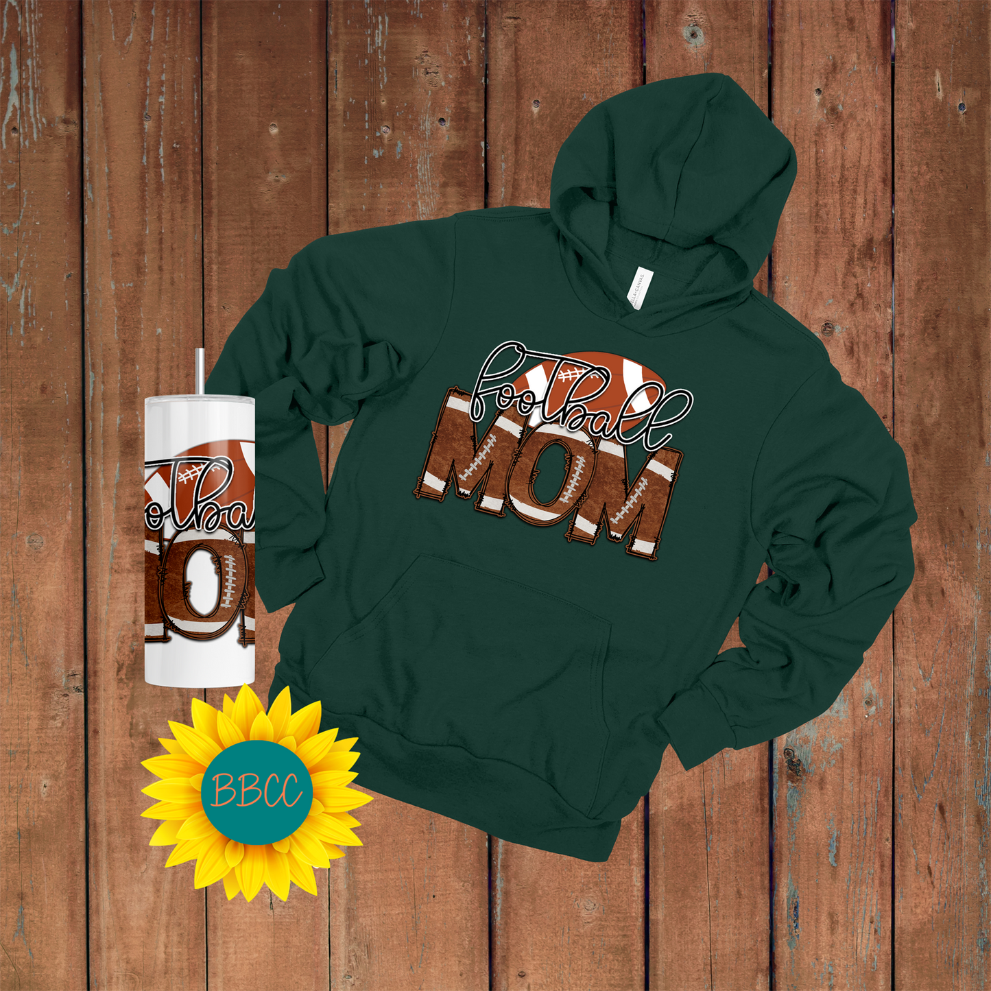 Football Mom Hoodie & Tumbler Bundle