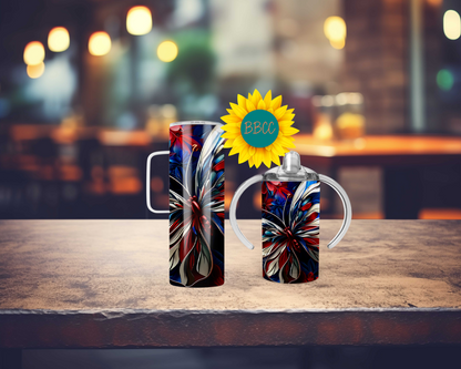 Patriotic Butterfly Tumbler