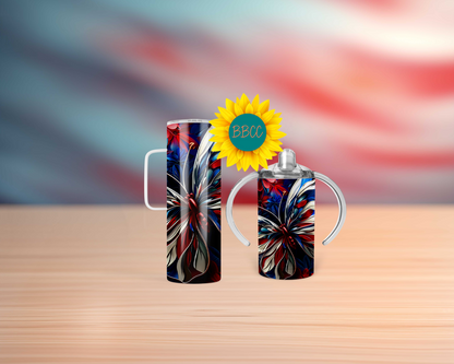 Patriotic Butterfly Tumbler