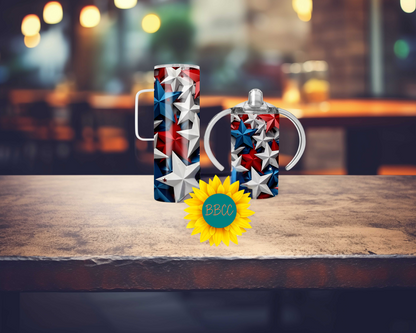 3D Stars Tumbler