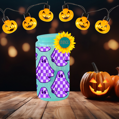Purple Checkered Spirits Glow Tumbler