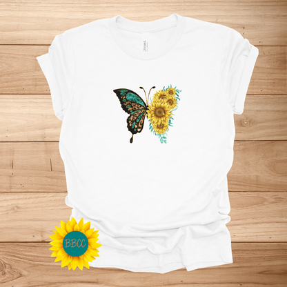 Sunflowers Butterfly T-Shirt