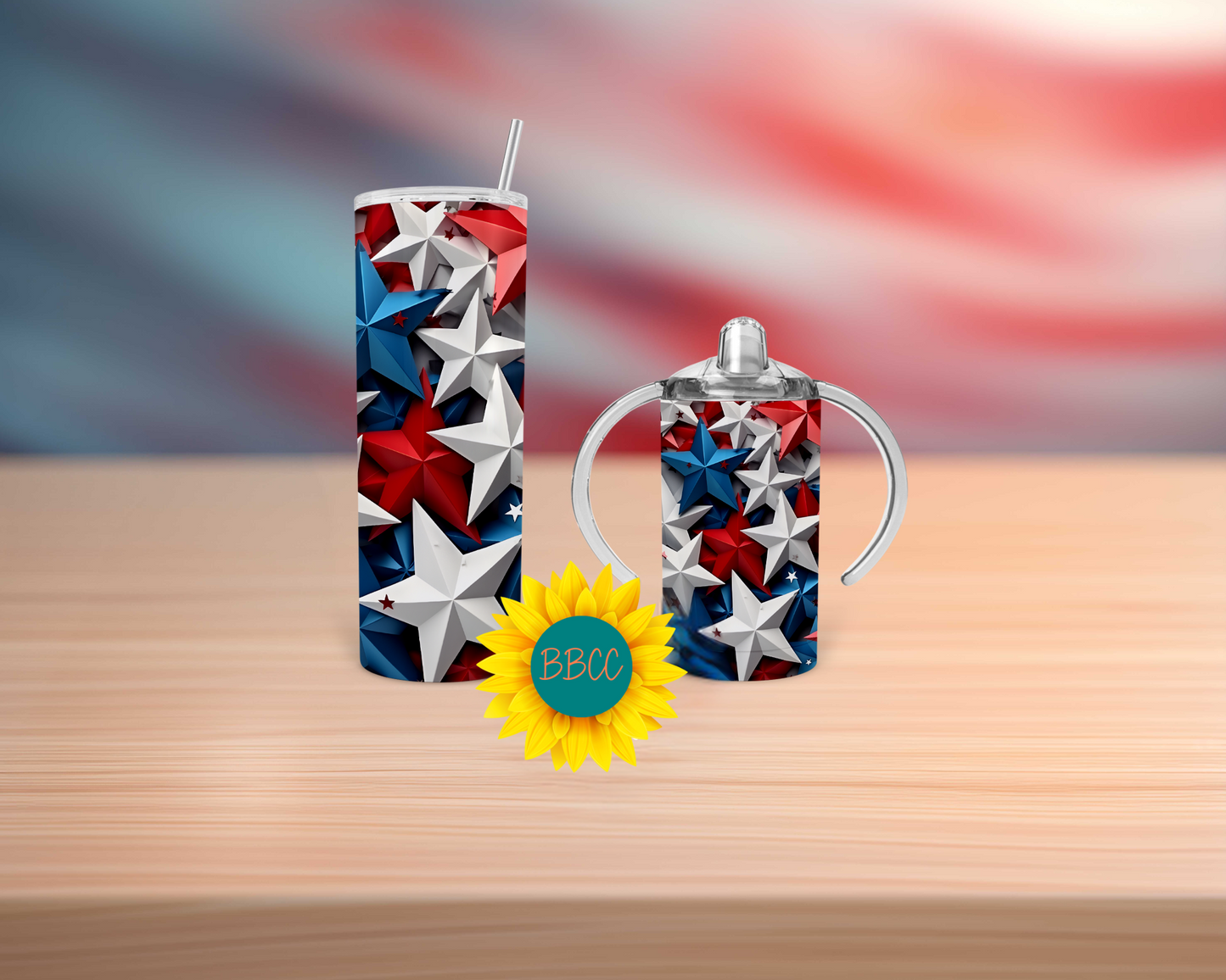 3D Stars Tumbler