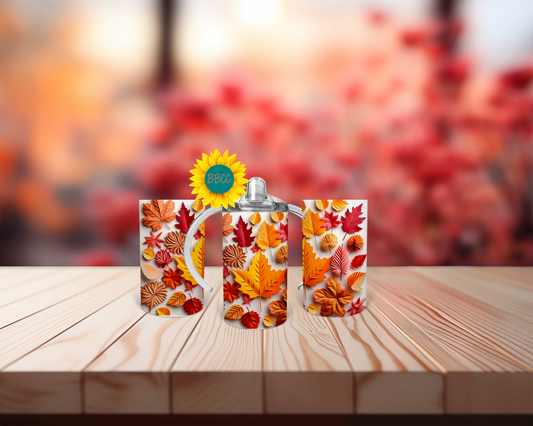 3D Leaves Tumbler