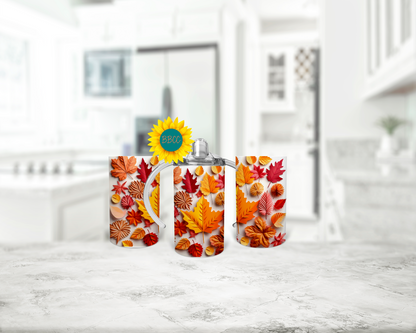 3D Leaves Tumbler