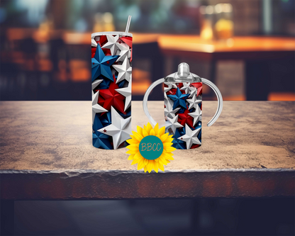 3D Stars Tumbler