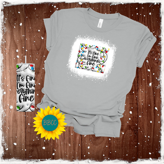 Adult Everything's Fine Tumbler & T - Shirt Bundle