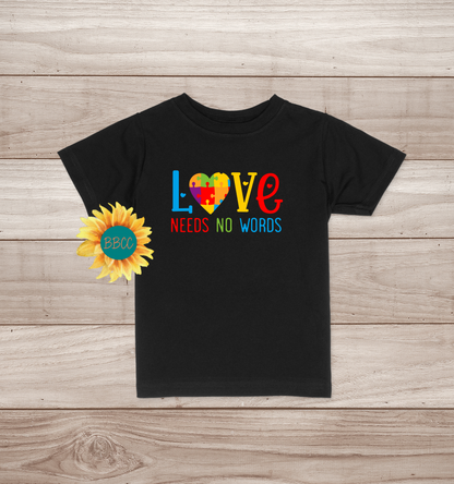 Toddler Autism Awareness Love T-Shirt