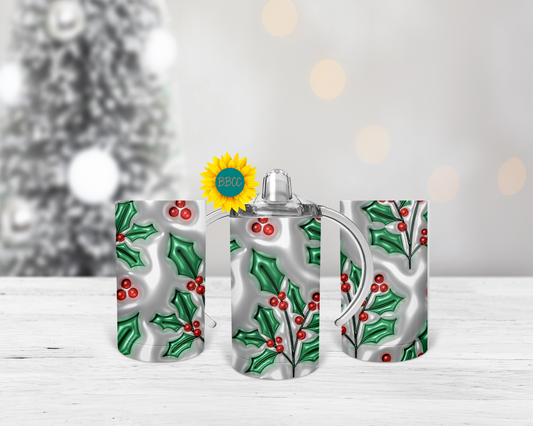 3D Holly Tumbler