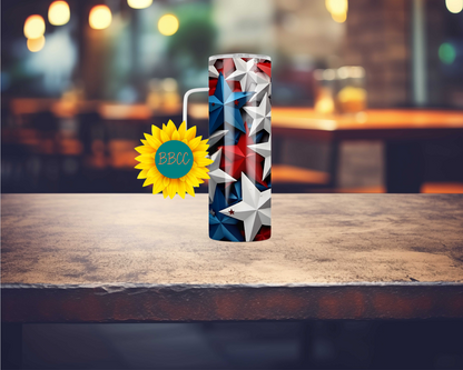 3D Stars Tumbler