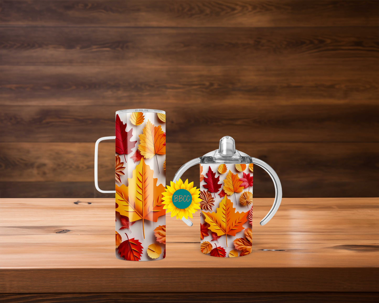 3D Leaves Tumbler