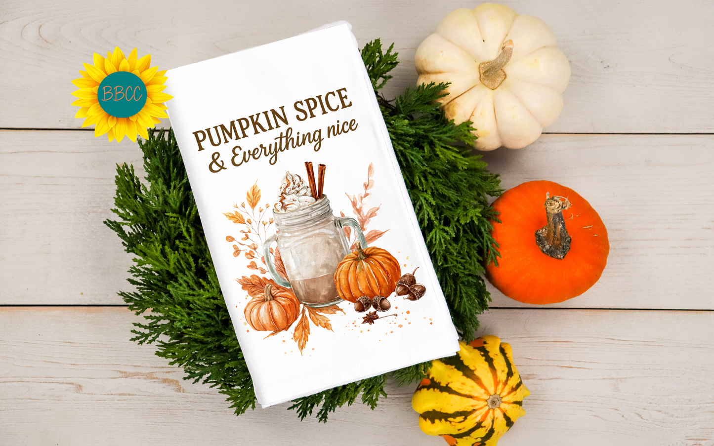 Pumpkin Spice Cozy Tea Towel