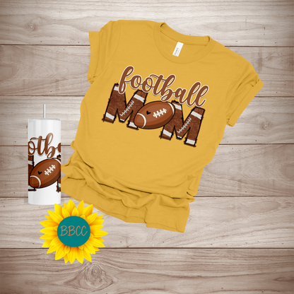Football Mom T-Shirt & Tumbler Bundle