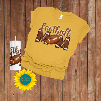 Football Mom T-Shirt & Tumbler Bundle