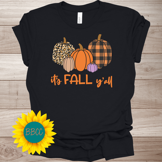 Adult It's Fall Y'all T-Shirt