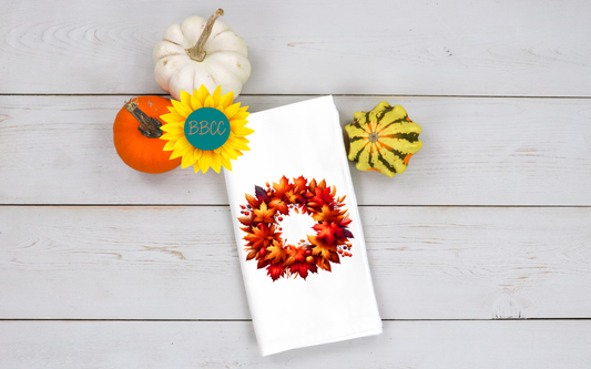 Harvest Wreath Tea Towel