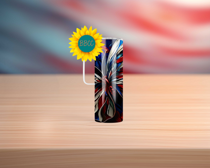 Patriotic Butterfly Tumbler