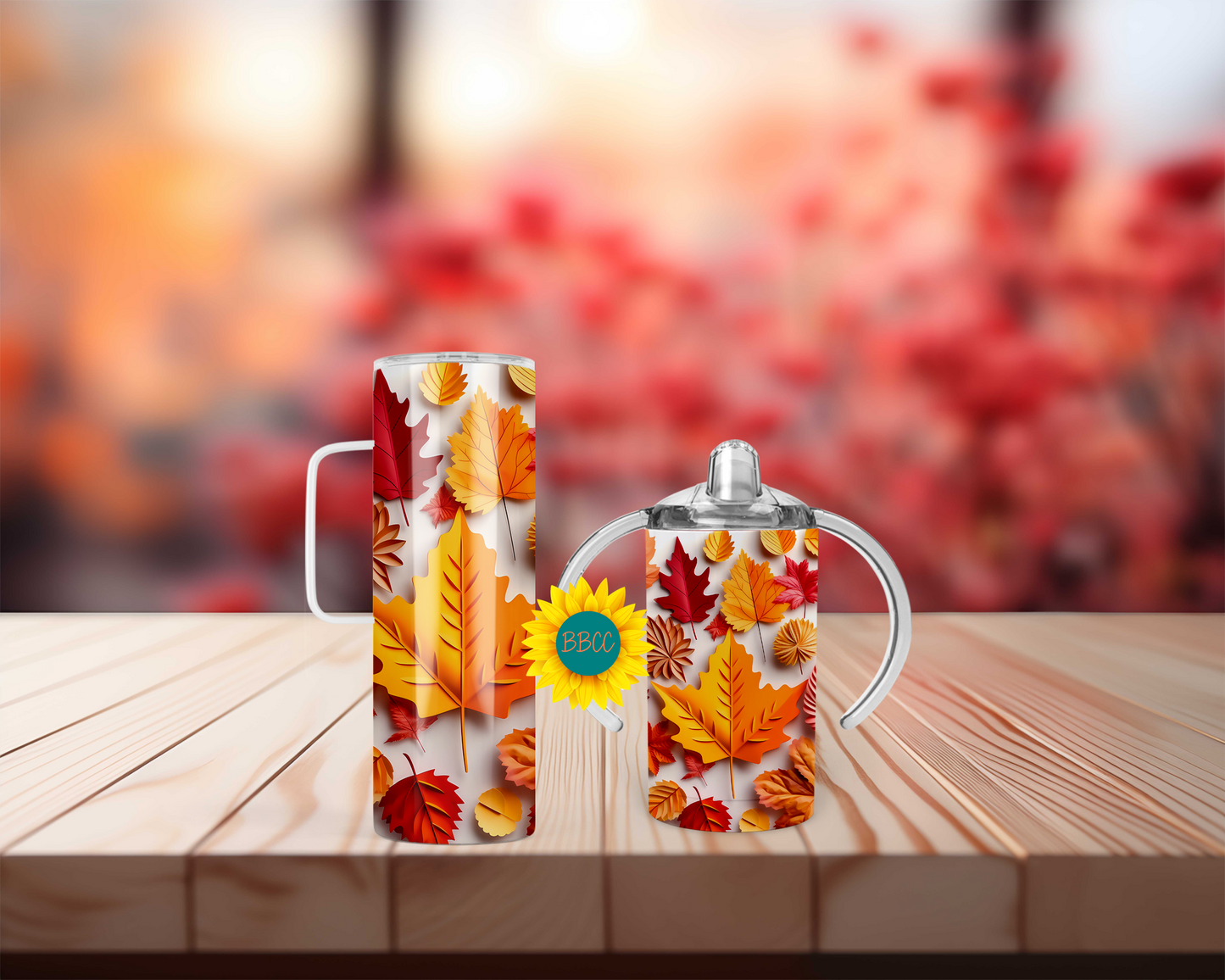 3D Leaves Tumbler